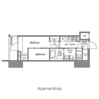 ACP RESIDENCE 亀戸【8階】の間取り