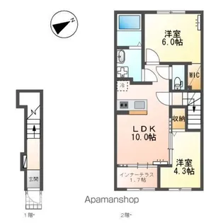 コンフォート・クレイン(COMFORT CRANE)【203号室】の間取り