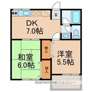 コーポラス【2階】の間取り