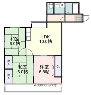 ハイツ長坂【5階】の間取り