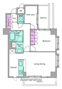 レジディア文京音羽【4階】の間取り