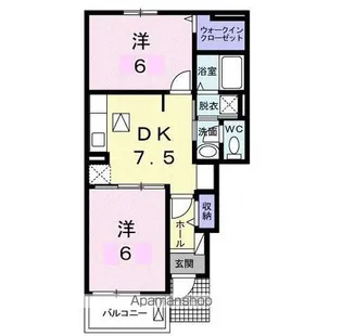 リバーサイド・三日月【1階】の間取り