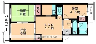 ファミール西都賀【203号室】の間取り