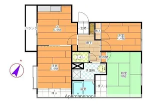 シャトーグレイス【201号室】の間取り