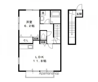 メゾン ド ヴィバーチェ A【202号室号室】の間取り