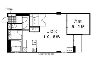 ヴィラスタジオーネ御所南【404号室】の間取り