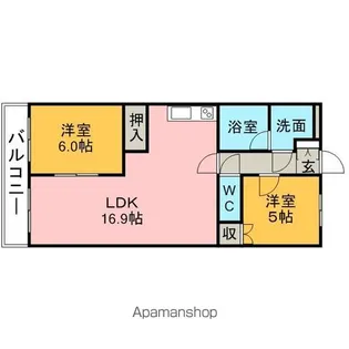 エステートBELL Ⅰ【3階】の間取り
