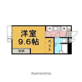 レオパレスマロンハイツ Ⅱ【1階】の間取り