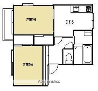 パインヒルハイツB棟【101号室】の間取り
