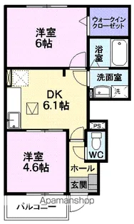 エーデルハイム A【1階】の間取り