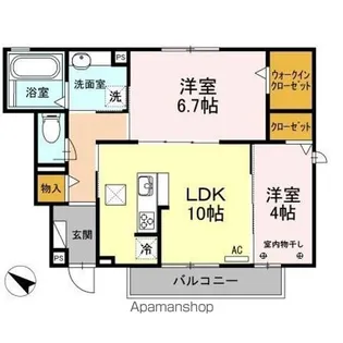 コンフォートA【1階】の間取り
