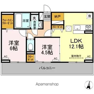 ハーベストCK【1階】の間取り