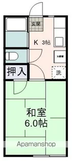 船越是永ハイツB【203号室】の間取り