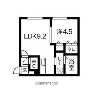 ラ・シュエット上江別西町【1階】の間取り