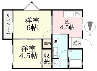 ガーデンハイツ兼定【201号室】の間取り