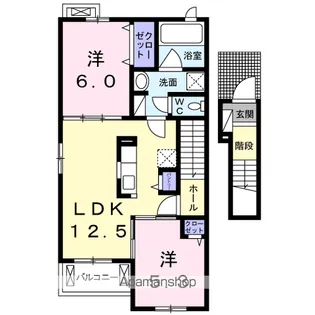 ベルコート高針A【2階】の間取り