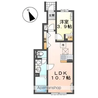 仮)土浦市下高津アパート【1階】の間取り