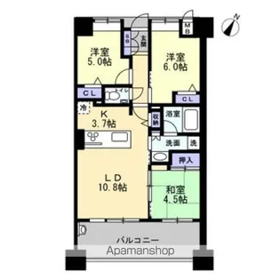 アルファステイツ平之町【2階】の間取り