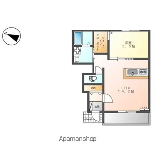 クレパス【1階】の間取り