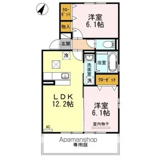 ボヌール【1階】の間取り