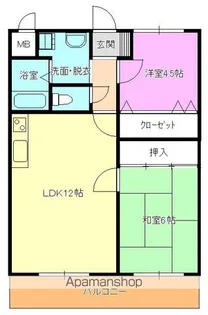 シャインパレス河東【202号室】の間取り