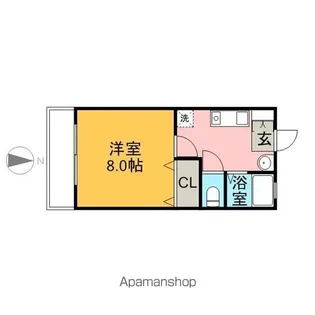 メイプルハイツB棟【102号室】の間取り