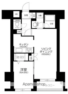 アトラスタワー西早稲田【5階】の間取り