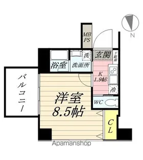 東京都新宿区中落合1丁目【マンション】の間取り