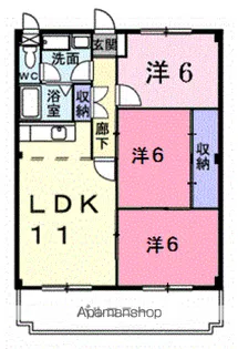 ブルージュ名和【3階】の間取り