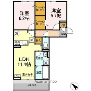 AALII(アアリイ) Ⅰ【1階】の間取り