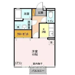 茨城県神栖市大野原1丁目【アパート】の間取り