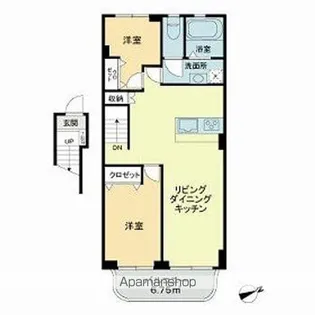 マンション高輪【7階】の間取り