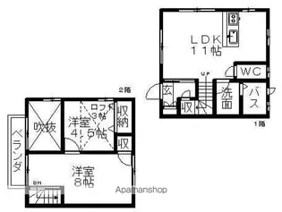 ツーペアー【1階】の間取り