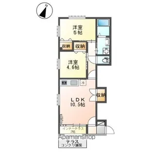 パレス北野【1階】の間取り