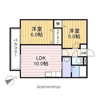 N・Yハイツ B【1階】の間取り