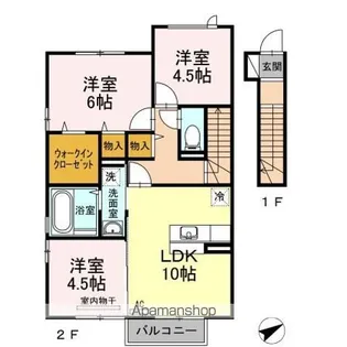 COZYCOURTB棟【2階】の間取り