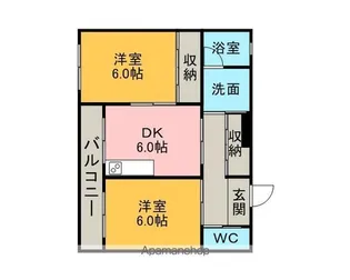 サンモール今本【202号室】の間取り