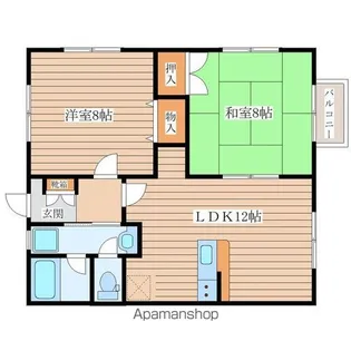 ハイツロックラージB【2階】の間取り