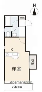 サンシティ新開Ⅱ【202号室】の間取り