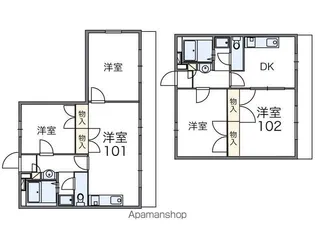 レオパレスOISO【1階】の間取り