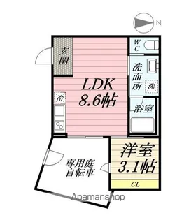 シーキューブ東海岸南【1階】の間取り