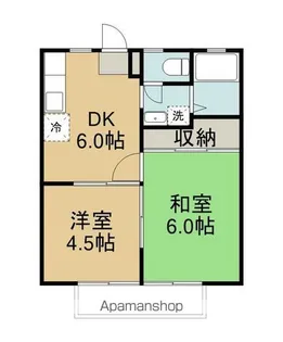 ハイツ荒井【101号室】の間取り