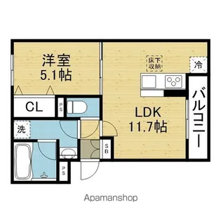 WEALTH JOTO Ⅱ【103号室】の間取り