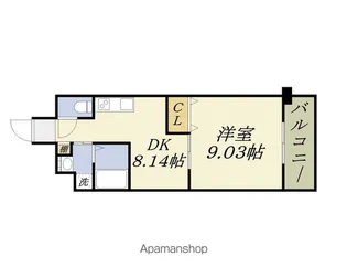 エクシード弁天Ⅳ【7階】の間取り