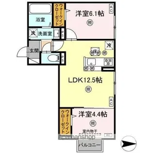 アフィネ浜ノ茶屋【1階】の間取り