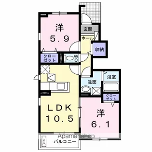 クラール南庄町 C【1階】の間取り