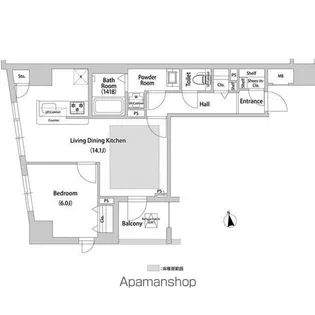 BLESS西巣鴨【5階】の間取り