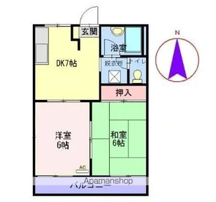 フジイハイツ【1階】の間取り