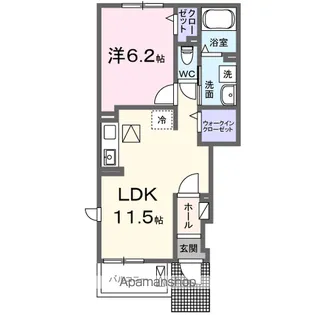 サニーメゾン桜【1階】の間取り