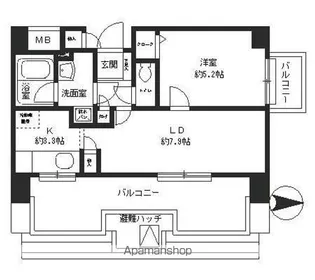 コーボック新小金井【7階】の間取り